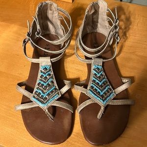 MUDD Sandal  Gold zipped heel